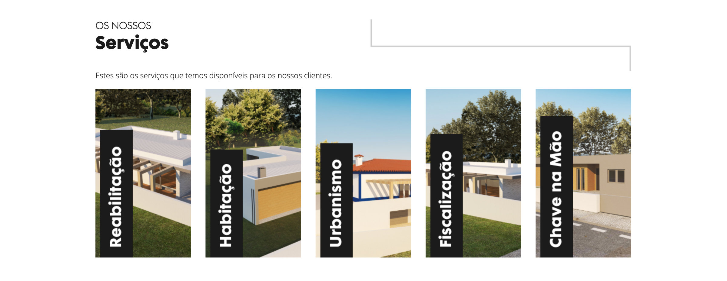 Rua Arquitectura - Secção de serviços do website